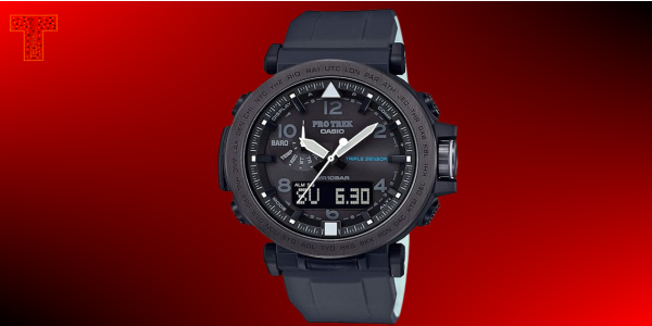 Casio Mens PRO TREK Solar Powered Silicone Watch